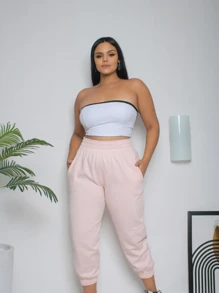 Women Sweatpants - 乾枯玫瑰色 - 查看 3