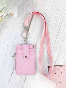 Gầy Ví Tối giản Thẻ tín dụng Giá đỡ Id Kẹp huy hiệu Với dây kéo Và Có thể tháo rời Dây buộc - Nhiều màu - Xem 15