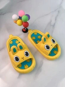 Cute Cartoon Kids' Anti-Slip Slippers For Summer - Yellow - View 3