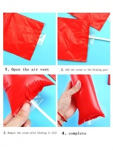 Barra de animación inflable para animación de porra con globo, para sostener en la mano, accesorios de animación para reuniones escolares deportivas - Multicolor - Ver 6