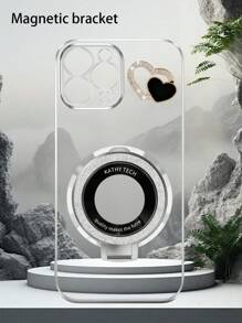 Nova capa transparente com glitter eletrogalvanizado, suporte oculto e anel magnético. Capa eletrogalvanizada anti-queda para celular + conjunto completo de capas para celular. Compatível com iPhone 7/8/X/XS/XR/11/12/13/14/15 Pro Max, Galaxy S22/S23/S24+, OPPO, VIVO e Redmi Note 11/12/13C. Formato de coração personalizável. Compatível com Moto/OPPO/VIVO/HONOR X6/X7/X8/X9/X5/Ab. - Prata - Ver 3