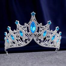 Baroque European And American Style Luxury And Grand Birthday Crown, Bridal Crown For Wedding Dress, Headwear Accessory Tiaras