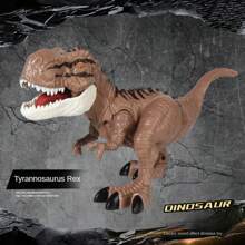 Electronic T-Rex/ Velociraptor Dinosaur Toy With Sound, Movable Joints And Biting Mouth - Multicolor - View 12