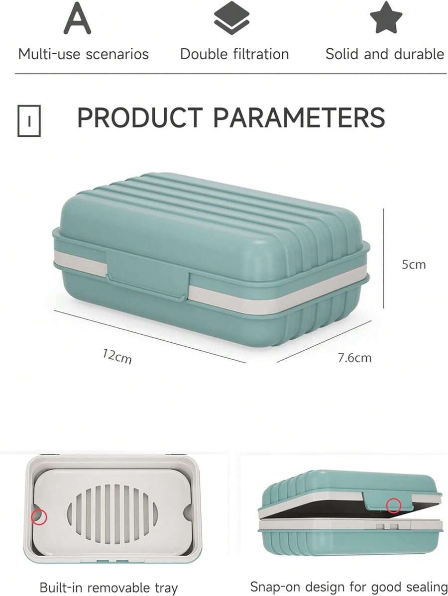 1 Leak Proof Travel Soap Box With Lid Drainage Soap Rack Travel Soap Container Portable