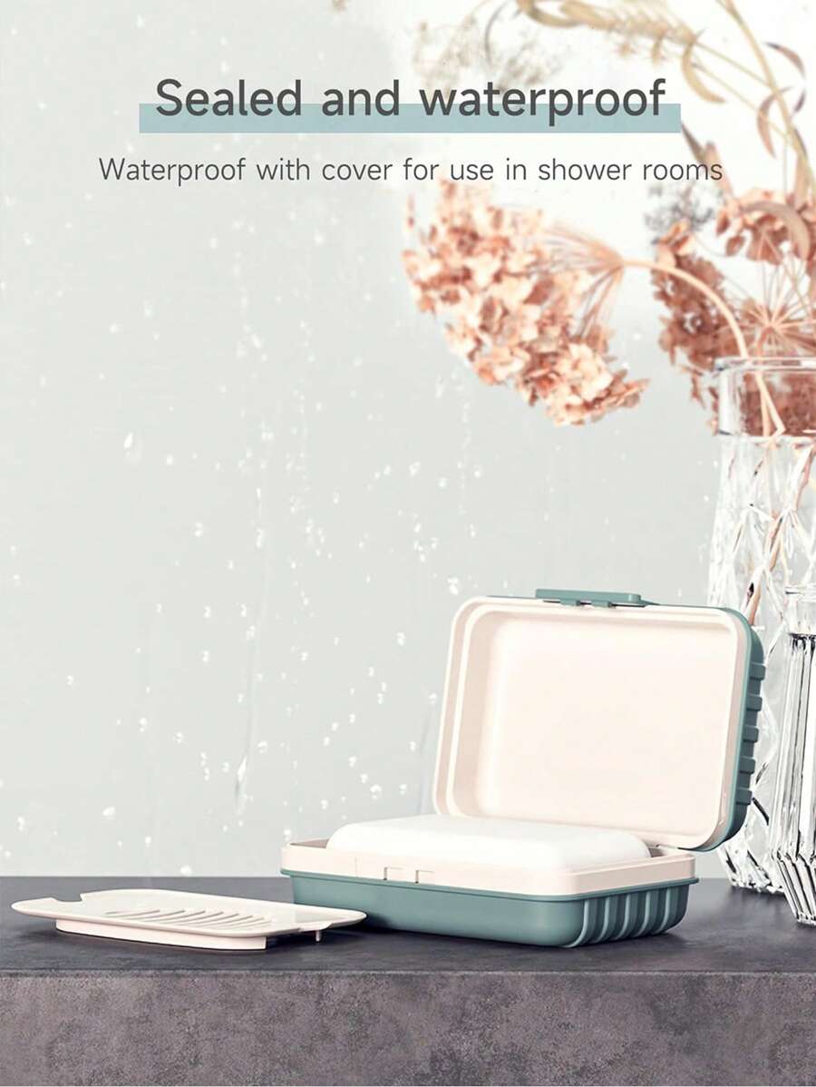 1 Leak Proof Travel Soap Box With Lid Drainage Soap Rack Travel Soap Container Portable