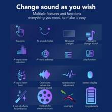 Cambiador de Voz, Mini Modulador de Disfraz de Voz Portátil para Juegos, para PS4 PS5 Xbox One Teléfono Computadora Portátiles PC, Tarjeta de Efecto de Sonido de Transmisión en Vivo(Negro) - Negro - Ver 8