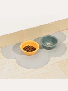 1 pièce, Placemat pour animal de compagnie, tapis pour chat et chien, anti-débordement, antidérapant, imperméable, placemat en silicone, facile à rincer, résistant à l'usure et durable, léger à plier, facile à stocker