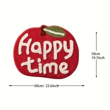 Cute Creative Asymmetric Small Animal Cat & Moon & French Fries Design Ins Style Rug For Home Living Room Bedroom - SE0962 - View 4