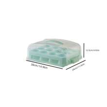 1pc Cupcake Carrier Box, Portable Multi-Layer Cake Holder For Baking Party Supplies - Green - View 2