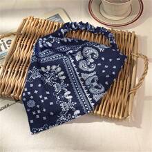 1件复古头巾，新款时尚女士发带，弹性透气头巾，发饰，发帽，头巾，睡眠帽 - 彩色 - 查看 17