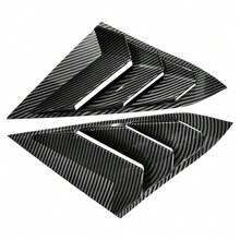 Window Louvers Fit 2016-2021 Hondas' Civic Sedan 4-Door Carbon Fiber Print Rear Quarter Panel Window Side Louvers Cover Vent 2PCS Exterior Car Accessories, 2017 2018 2019 2020, A Modern Valentine Gift - 碳纖維印刷 - 查看 5