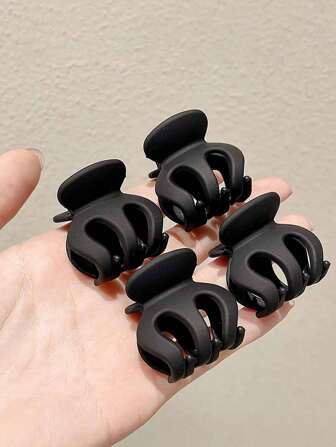 4 件套发夹适合日常佩戴发夹爪夹发夹发夹发夹发夹发夹发夹，学校用品，学院秋冬发饰适合女士度假装扮