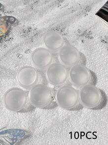 10入組/袋尺寸10g長清透塑料瓶,帶有螺旋蓋,用於化妝品霜,乳液容器,旅行瓶,可裝面膜,身體乳等。