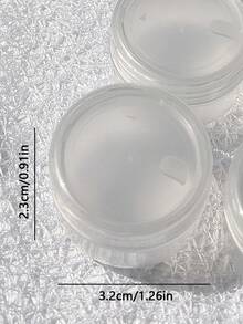 10入組/袋尺寸10g長清透塑料瓶,帶有螺旋蓋,用於化妝品霜,乳液容器,旅行瓶,可裝面膜,身體乳等。