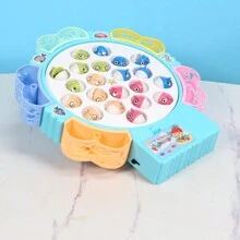 Magnetic Fishing Toy, Fish And Fishing Pole With Magnets, Music Rotation Fishing Game, Children Party Game Toy,Girls Toys,Magnetic Fish Game,Jeu Aimant