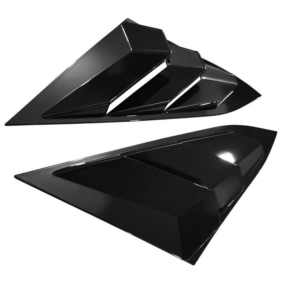 Window Louvers Fit 20162021 Hondas' Civic Sedan 4Door, Gloss Black