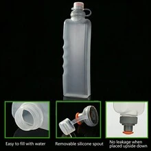 1入組300ml彎曲設計的運動水瓶，舒適地放在腰包中，消除長跑時的晃動，適合馬拉松、健身和騎行，是戶外運動愛好者的理想選擇 - 白色 - 查看 4