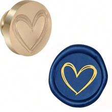 1 pièce Tête de sceau de cire avec motif de cœur pour invitations de mariage, enveloppes, cartes et emballages cadeaux