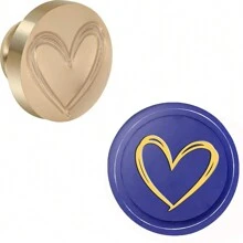 1 pièce Tête de sceau de cire avec motif de cœur pour invitations de mariage, enveloppes, cartes et emballages cadeaux