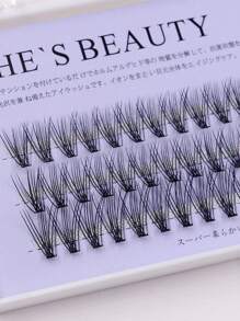 60 rosas de fusión en caliente autoadhesivas de piel artificial mezcladas largas en una caja para uso diario o fiesta,pestañas pestans extensiones de pestañas - Negro - Ver 11