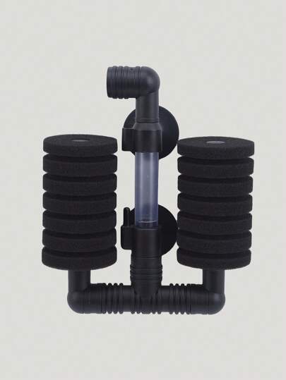 1pc Aquarium Sponge Filter Easy To Clean And Install Fish Tank Pneumatic Filter Fish Keeping Hanging Dual Sponge Fish Tank Filter