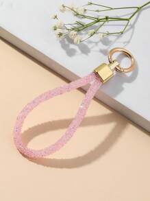 Nuevo Llavero con correa de mano con incrustaciones de rhinestone, llavero de cuerda de cuero con incrustaciones de rhinestone de alta gama, colgante decorativo para bolsos, creativo y festivo, adecuado para uso diario, accesorios de teléfono y automóvil, llavero para mochila escolar, accesorios góticos y Y2k, ideas de regalo para el Día del Maestro y Navidad - Multicolor - Ver 14