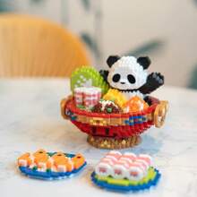 1 Set de Adorables Juguetes de Botella de Rompecabezas de Ensamblaje a Presión con Forma de Criatura de Mascota Panda, Diamante de Olla Caliente, Adecuado para Volver a la Escuela, Año Nuevo, Pascua, San Valentín, Cumpleaños, Regalos Festivos