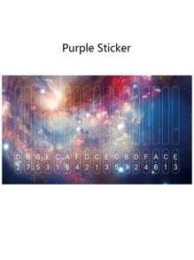 1 pieza Pegatina de notas musicales para piano de pulgar de 17 notas (piano de pulgar no incluido), pegatinas de teclado de kalimba, pegatina de notas para piano de dedo, decoración de instrumento musical, regalo para amantes de la música