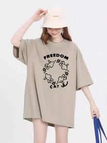 Women T-Shirts - 卡其色 - 查看 1