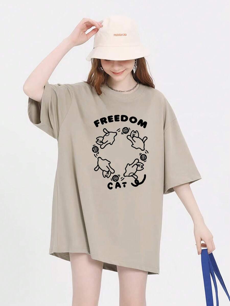 Women T-Shirts - 卡其色 - 查看 1