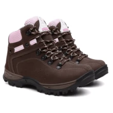 Women Ankle Boots & Booties - café y rosa - Ver 2