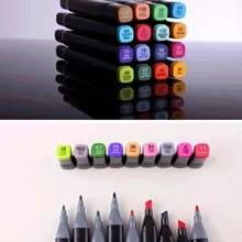 48pcs Marker Pen Set, Student Special Watercolor Pen, Art Student Special Dual-Head Oil-Based Marker Pen, Primary School Student Painting Book Special Brush, 30/48 Colors Back To School - Multicolor - View 5