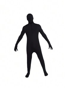 Traje ajustado para escenario, ropa para actuaciones de color negro invisible - Negro - Ver 11