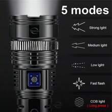 10000 Lumens 800W Super Bright LED Floodlight, Built-In Battery, 4KM Emergency Floodlight, Holiday Gift - Black - View 5