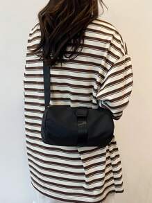 Bolsa impermeable para pan, de gran capacidad, bolso de hombro y cruzado de lona de Oxford roja casual, bolso de viaje