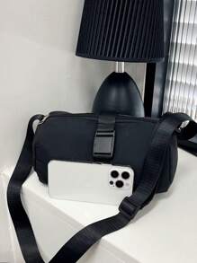 Bolsa impermeable para pan, de gran capacidad, bolso de hombro y cruzado de lona de Oxford roja casual, bolso de viaje