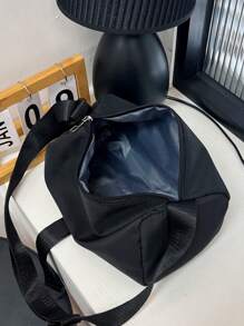 Bolsa impermeable para pan, de gran capacidad, bolso de hombro y cruzado de lona de Oxford roja casual, bolso de viaje