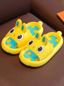 Cute Cartoon Kids' Anti-Slip Slippers For Summer - Yellow - View 2