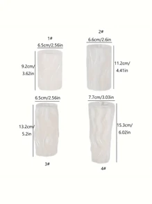 1 pieza Molde de silicona en forma de ola cilíndrica para elaborar velas de aromaterapia - Molde DIY para fabricación de velas fácil