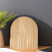 Conjunto de 2 arcos de madera estilo bohemio para decoración del hogar, decoración de estante, decoración de mesa de comedor, decoración de tocador, de la repisa de la chimenea, adecuado para sala de estar, dormitorio, cocina, cafetería.