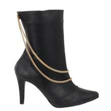 Women Mid-Calf Boots - 黑色 - 查看 1