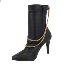 Women Mid-Calf Boots - 黑色 - 查看 3