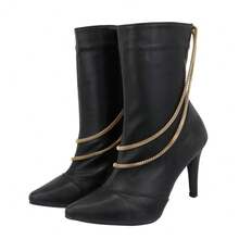 Women Mid-Calf Boots - 黑色 - 查看 5