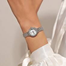 1 件高品质时尚儿童石英表，配不锈钢表带，适合生日、万圣节、 - 銀色 - 查看 4