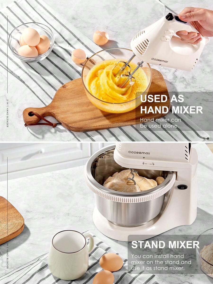 Stand Mixer, Electric Mixer For Daily Use, 3 Speed Stand Mixer With 3
