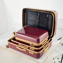 Hardshell PC Luggage Sets 3 Piece Spinner 8 Wheels Suitcase With TSA Lock Lightweight 20''24''28'' - Đỏ - Xem 5