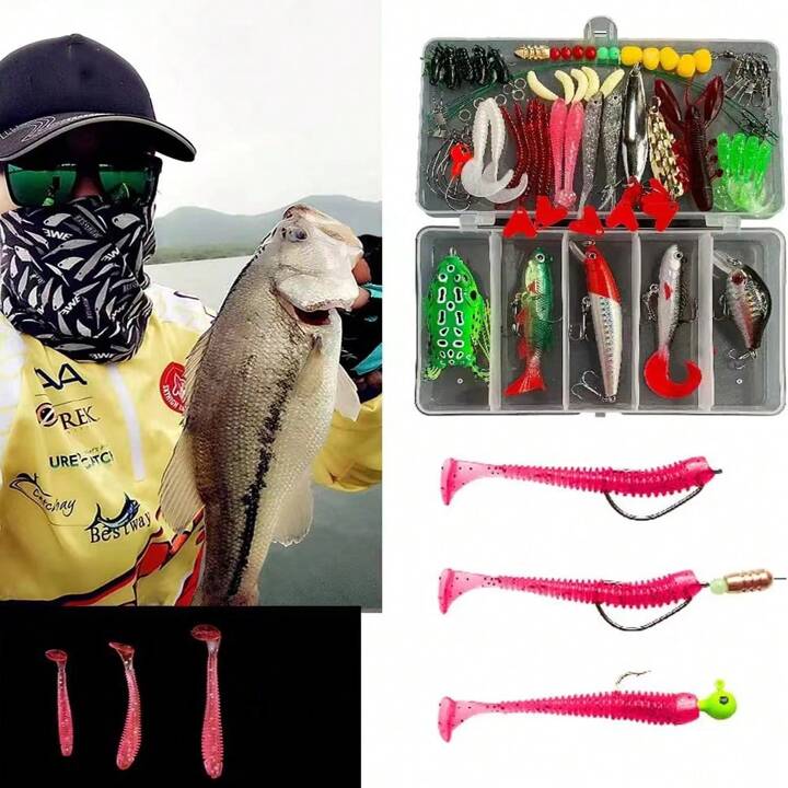 30 Pièces Leurres En Caoutchouc Pour Truite Avec Tête Plombée