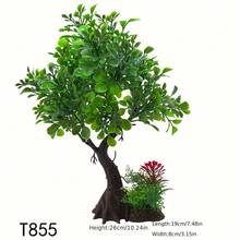 Aquarium Aquatic Plants Plastic Artificial Plants Simulation Tree Ornaments 10.2-11 Inch Tall Fish For Tank Decorations