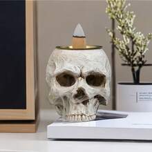 1 pieza Quemador de incienso con diseño de cabeza de calavera - Multicolor - Ver 10