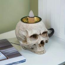 1 pieza Quemador de incienso con diseño de cabeza de calavera - Multicolor - Ver 8